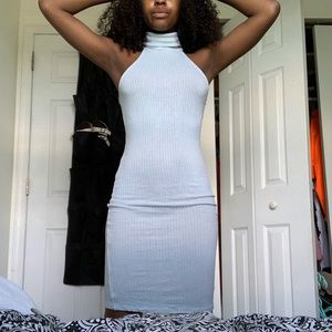 Turtleneck sweater midi dress